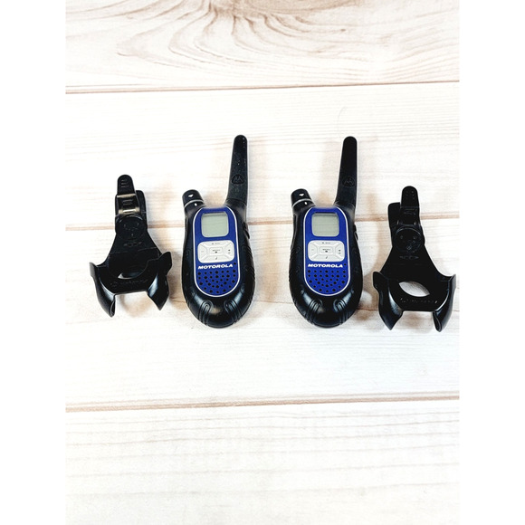 2 Motorola SX700 2-Way Radio Walkie Talkies Wireless Communicators Blue Tested - Picture 1 of 12